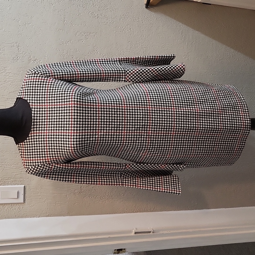 Lauren Ralph Lauren Windowpane Houndstooth Dress with Bell Sleeve - Picture 4 of 11